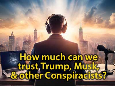 How much can we trust Trump, His Loyalsts, Elon Musk, and other Conspiracists?